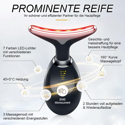 EMS RED LIGHT THERAPY FACE NECK LIFT WRINKLE REMOVER ÅTNA MASSAGER