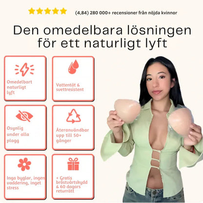 Trekantede tykke silikoneplastre til brystet