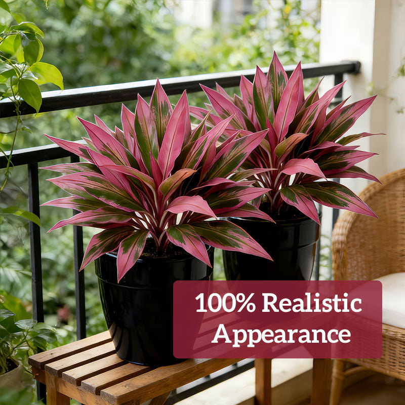 🔥 SIDSTE DAG – 50 % RABAT! 🏡🌿Kunstig rød cordyline-ti-plante – nem at passe og med frodigt, farvestrålende løv året rundt