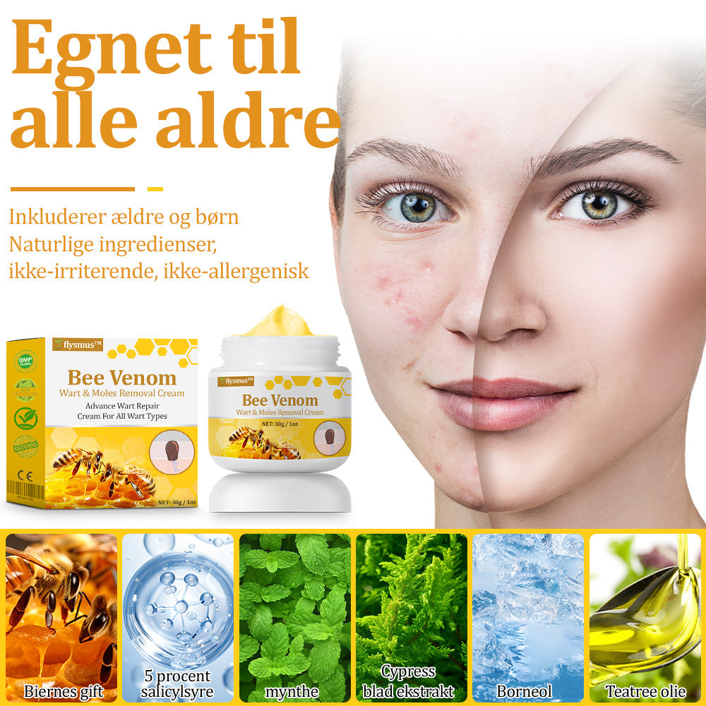 Stærk Bee Gift Creme–Hjælper med at behandle vedvarende vorter, hudvækster, hudlæsioner, infektioner, ardannelse og udglatte ujævn hud👨‍⚕️