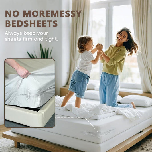 Fastgørelse af sengelinned