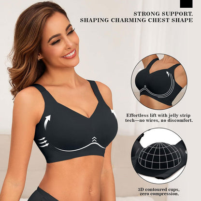 Sømløs Og Bøjlefri Sports-Bh I Stor Størrelse
