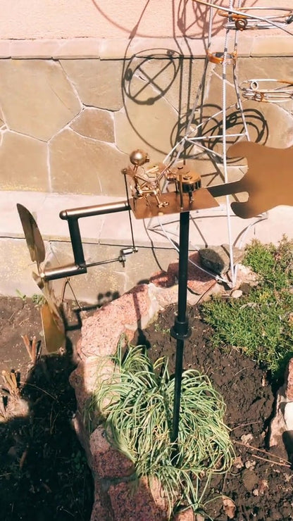 🔥Sidste dags kampagne 49% rabat🥁🎸Håndlavet metalvindmølle til rockbands✨