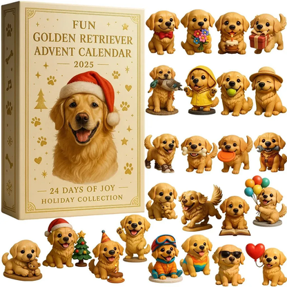 Sjov Golden Retriever-julekalender 2025