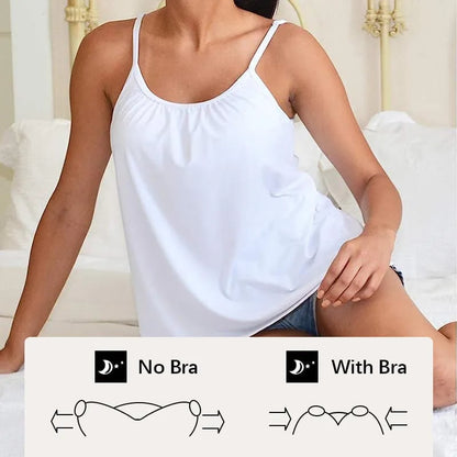 🏆SIDSTE DAGS UDSALG 49% RABAT - Løstsiddende tanktop med indbygget bh
