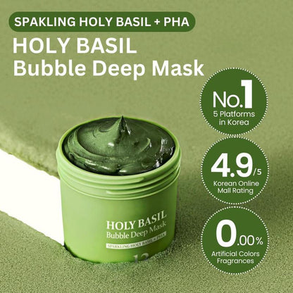 🌿 Glimsea™ Holy Basil Bubble Deep Mask