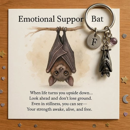 🦇Emotionel støtte flagermus inspirerende nøglerin