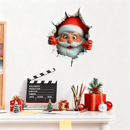 🎄3D Wall-Breaking Santa Claus Sticker