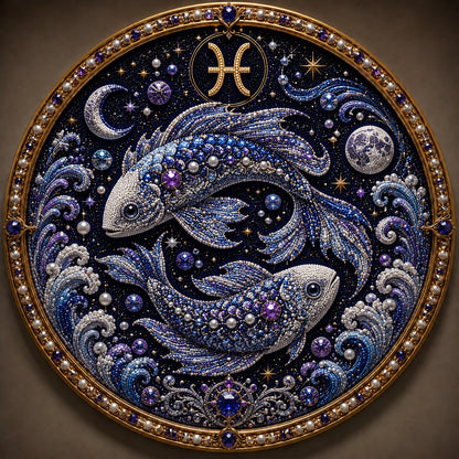 🔥 Perlekunstsæt med de 12 stjernetegn ♈🌙