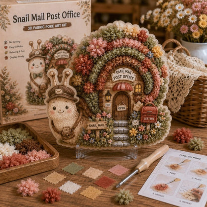🔥 Sidste dag: 49 % rabat – ✨ »Whimsical Village«-sæt til 3D-kunst med stof (Poke Art-teknik)