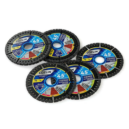 🔥SIDSTE DAG KUN 49 % RABAT🛠️LOZLIN 4,5" skæreklinger til flere materialer – tørskæring af metal, fliser, sten og plas