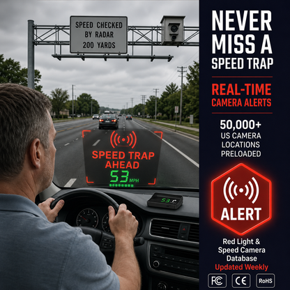 Head-Up Display (HUD) – GPS til bilen med digitalt speedometer