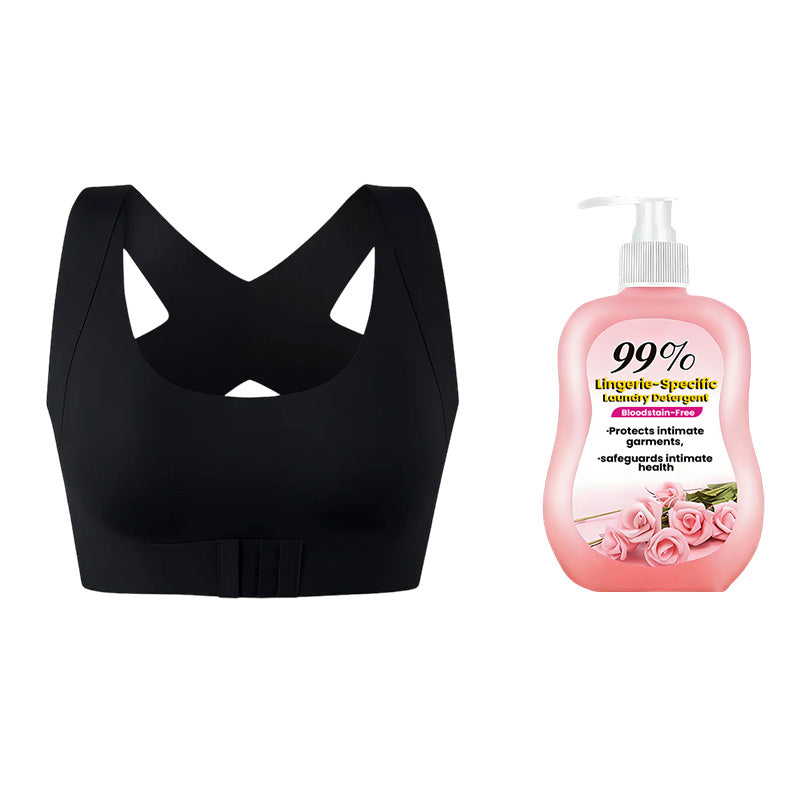 🎉SIDSTE DAGS UDSALG -70 % RABAT⚡Frontlukning, krydsede stropper, trådløs bh til god holdnin