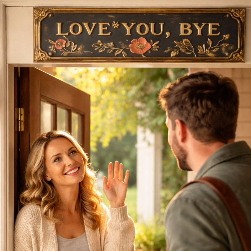 »Love You, Bye« Vintage blomsterplakat til vægge