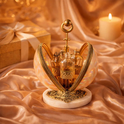 🕯 Vintage parfumeholder lavet af muslingeskalle