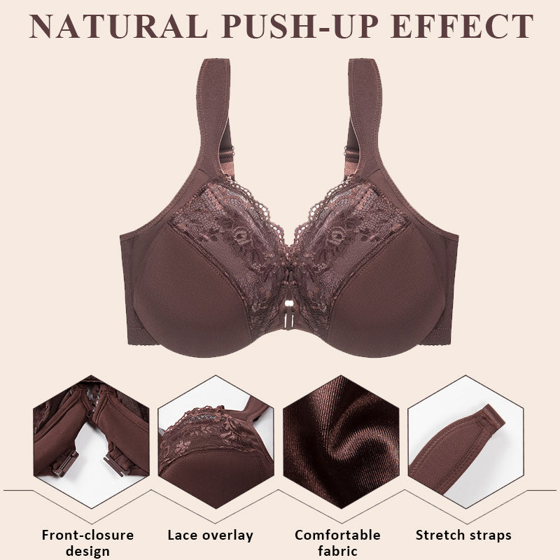 Lace Push-Up Front Clasp Bra - 💕Comfort & Lift — Confidence Starts Here💕
