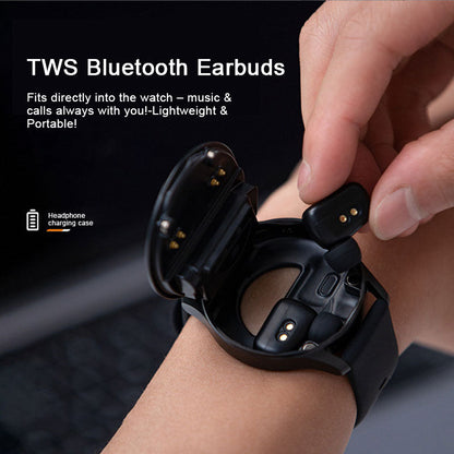 ⌚️ 2-i-1 Bluetooth Smartwatch med Høretelefoner - Smart · Sund · Musik overalt 🎵