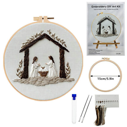 Påske-broderi DIY-kunstsæ
