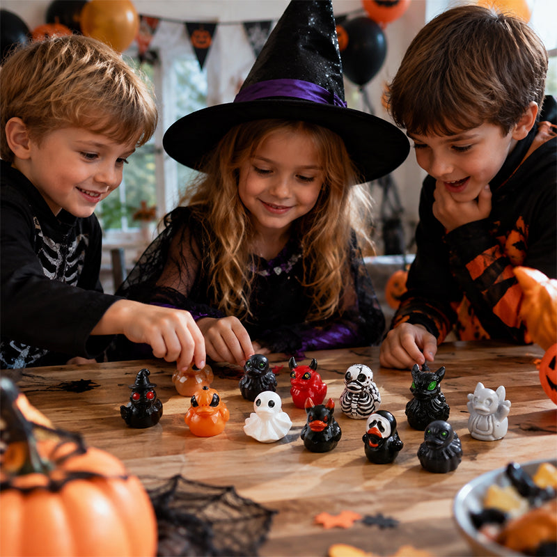 👻 Små Spooky Ænder – Søde Halloween-Miniaturer, der Lyser i Mørket 🎃