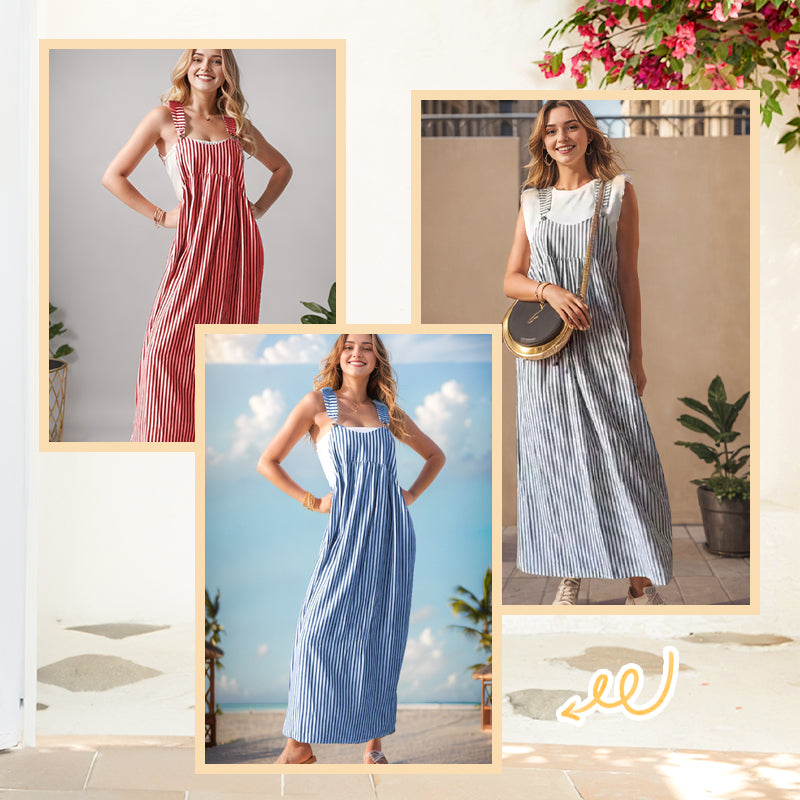 ✨ Casual stribet kjole - ubesværet stil og komfort