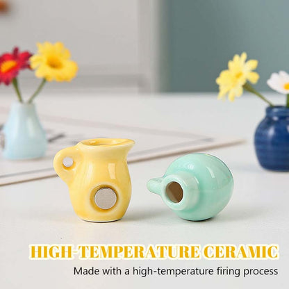 🌼 Keramiske mini-vasekøleskabsmagnete