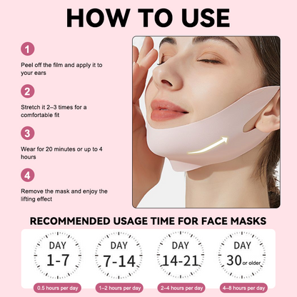 Ansigtsformende maske med ørekroge