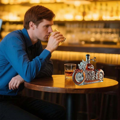 Kreativ motorcykel Glasvinflaske