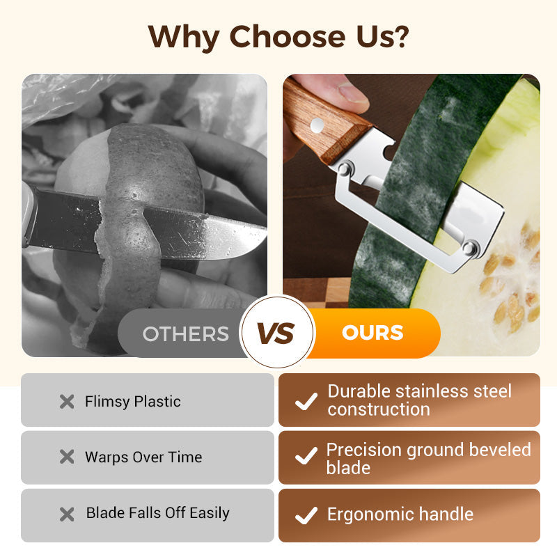 🥕 KØB 2, FÅ 1 GRATIS! 🔥 Multifunktionel grøntsagsskræller til køkkenet – blad i rustfrit stål, ergonomisk håndtag og perfekt til frugt og grøntsager ✨