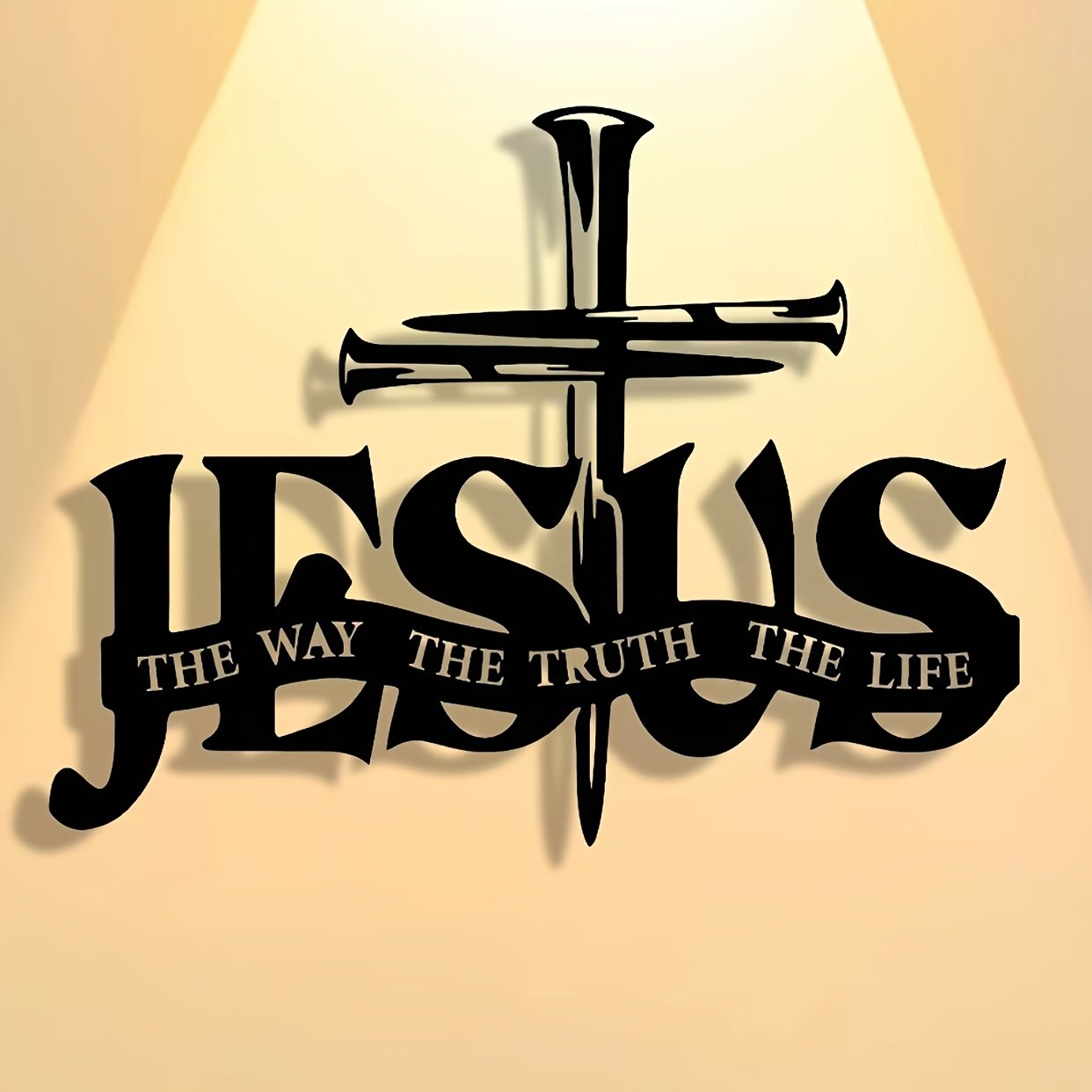 (🎁Sidste dag 49% rabat)🔥Jesus & Cross Design Wall Art - ⌛Limiteret håndlavet seri