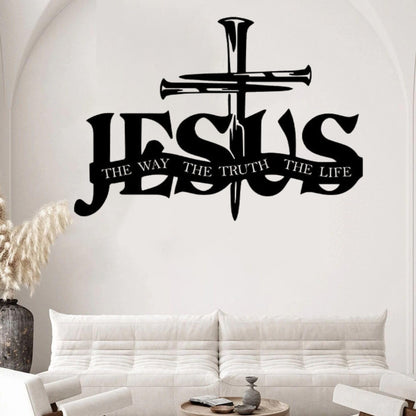 (🎁Sidste dag 49% rabat)🔥Jesus & Cross Design Wall Art - ⌛Limiteret håndlavet seri