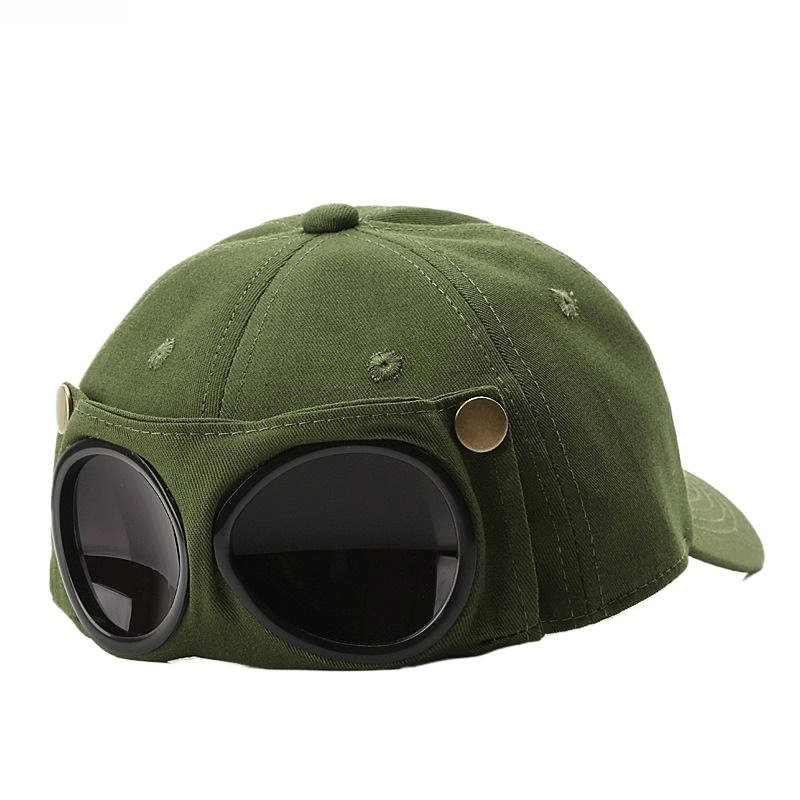 🤣 Baseballkasket i aviator-stil — unikke solbrilleholder og vintage metal-detaljer! 🧢✨