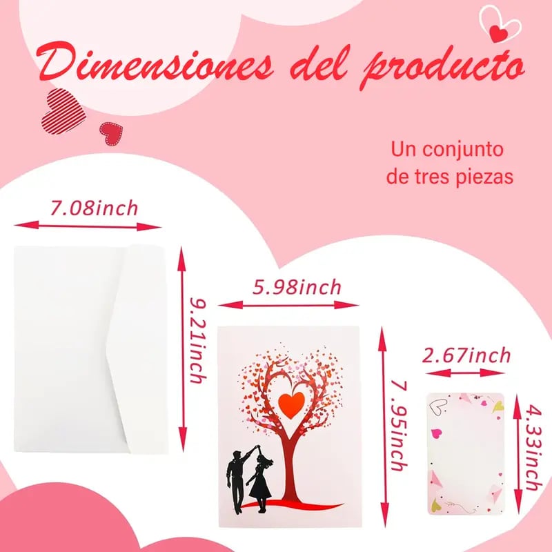 💌Premium 3D Pop-Up romantisk jubilæums- og valentinskor