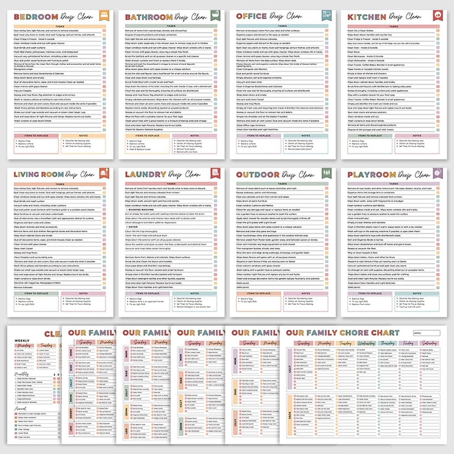 🔥🔥ADHD-værktøjskasse til rengøring og oprydning — Husholdningsplanlægge