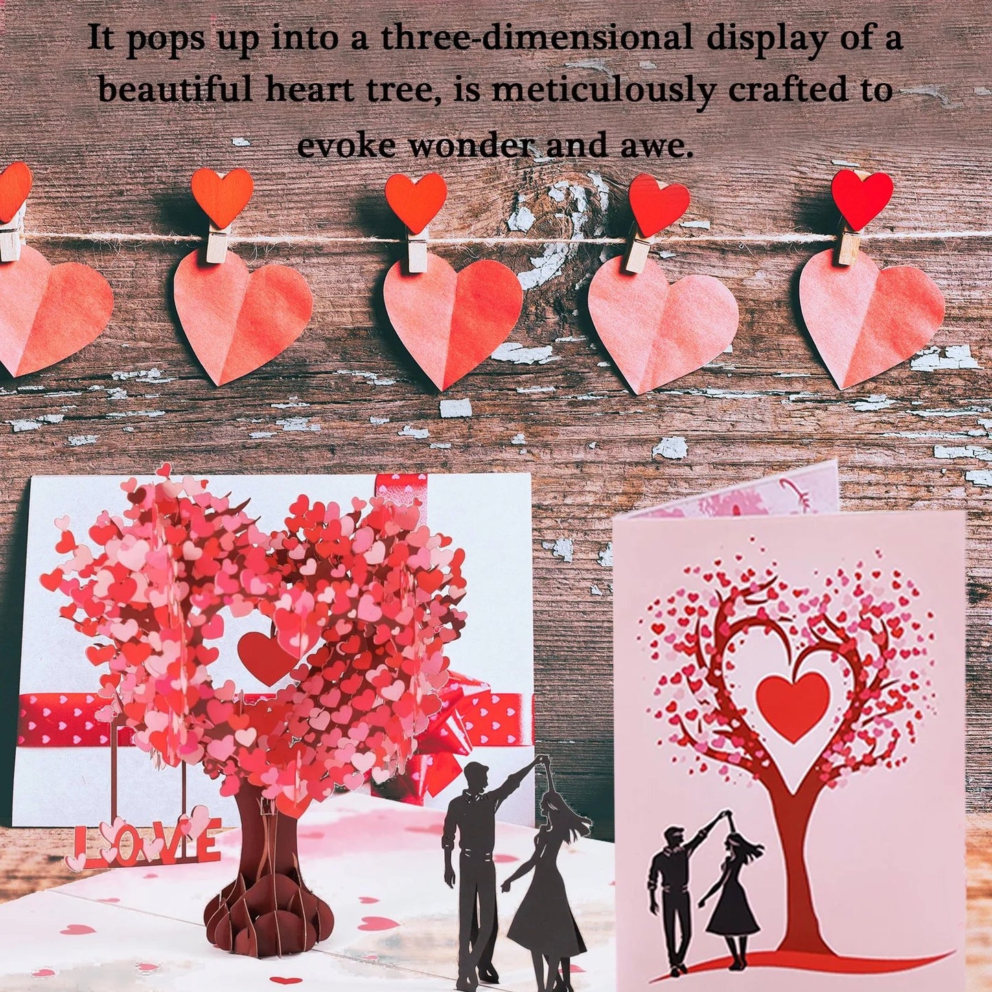 💌Premium 3D Pop-Up romantisk jubilæums- og valentinskor