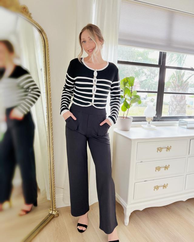 🎁 Sidste dag 49% rabat 🔥 Løstsiddende højtaljede bukser til business casual og yogabukse