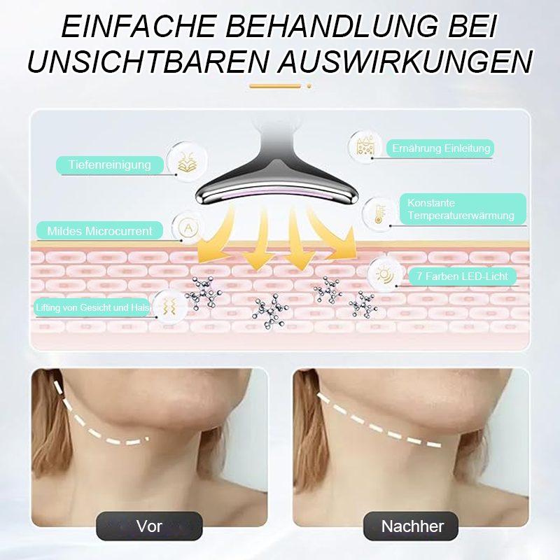 EMS RED LIGHT THERAPY FACE NECK LIFT WRINKLE REMOVER ÅTNA MASSAGER