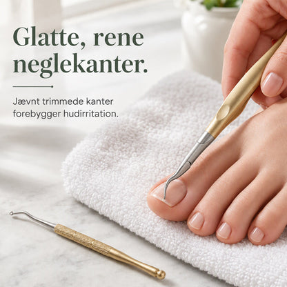 📢 50 % RABAT !! ⏰ 2-delt manicuresæt i rustfrit stål: Negleklipper til nedgroede tånegle og tang til fjernelse af død hud