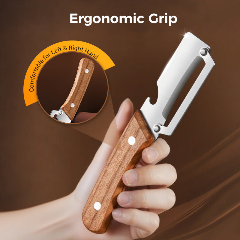 🥕 KØB 2, FÅ 1 GRATIS! 🔥 Multifunktionel grøntsagsskræller til køkkenet – blad i rustfrit stål, ergonomisk håndtag og perfekt til frugt og grøntsager ✨