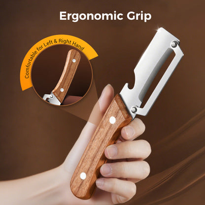 🥕 KØB 2, FÅ 1 GRATIS! 🔥 Multifunktionel grøntsagsskræller til køkkenet – blad i rustfrit stål, ergonomisk håndtag og perfekt til frugt og grøntsager ✨