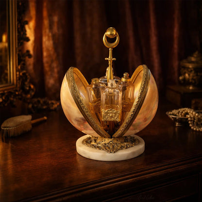 🕯 Vintage parfumeholder lavet af muslingeskalle