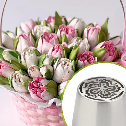 Multifunktionelt sæt med blomsterformede dekorationsdyse