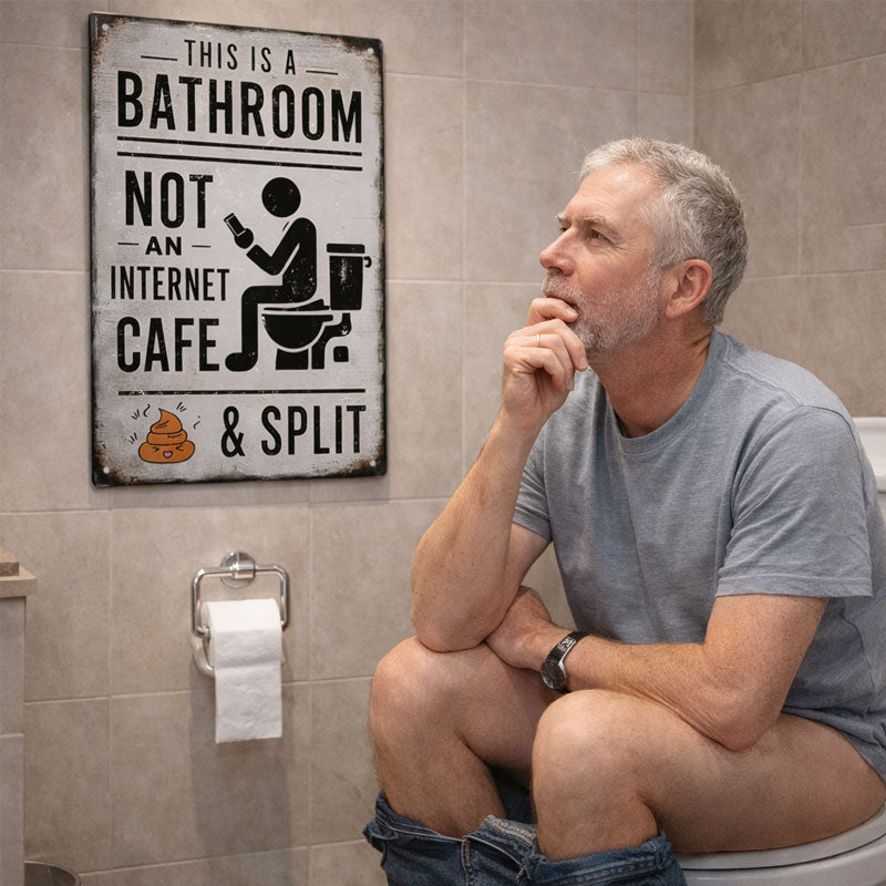 🚽 Dette er et badeværelse, ikke et internetcaf