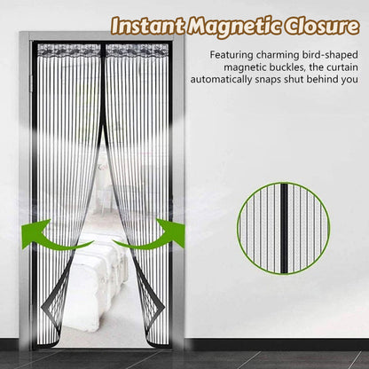 Magic Mesh – magnetisk myggenetgardin til døre til sommerhuset
