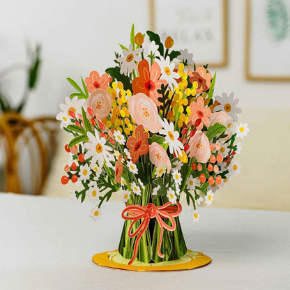 💐 Pop-up-valentineskort med vilde blomste