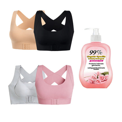 🎉SIDSTE DAGS UDSALG -70 % RABAT⚡Frontlukning, krydsede stropper, trådløs bh til god holdnin