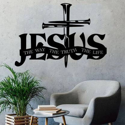 (🎁Sidste dag 49% rabat)🔥Jesus & Cross Design Wall Art - ⌛Limiteret håndlavet seri