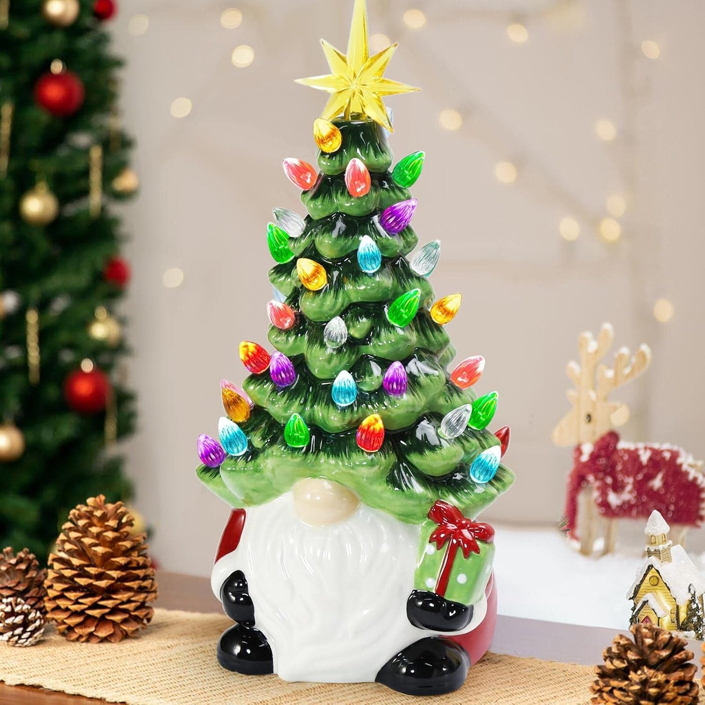 🔥DIY Lighted Christmas Gnome Tree - bedste gave til familie