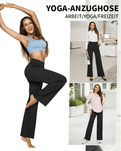 🎁 Sidste dag 49% rabat 🔥 Løstsiddende højtaljede bukser til business casual og yogabukse
