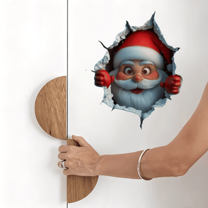 🎄3D Wall-Breaking Santa Claus Sticker