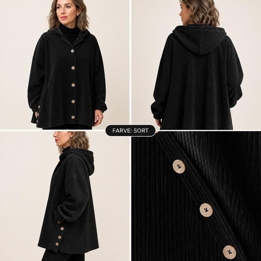 🧥 Årets Eksklusive Fløjlsjakke 2026 🍂 – Luksuriøs Corduroy Overshirt Med Hætte ✨